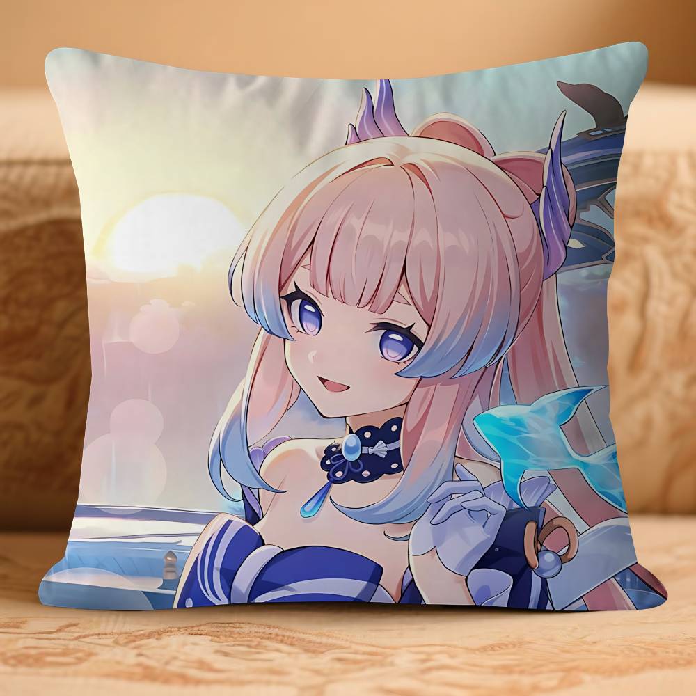 

Наволочка Sangonomiya KokomiS Съемная Моющаяся Наволочка – Мягкий Лен для Всех Сезонов 16x16Inch