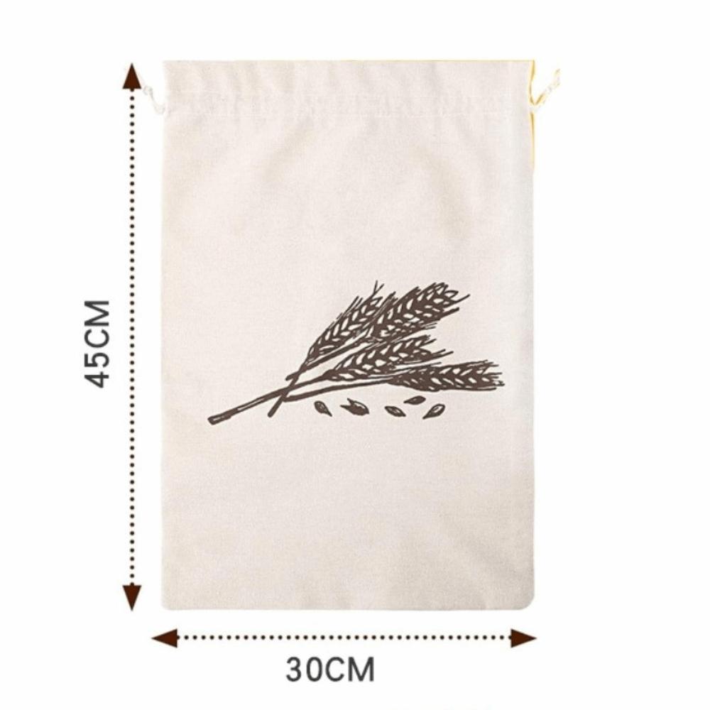 Reusable Linen Bread Bag Oxford Cloth Drawstring Bag Durable Bread Storage Bags  Kitchen Supplies