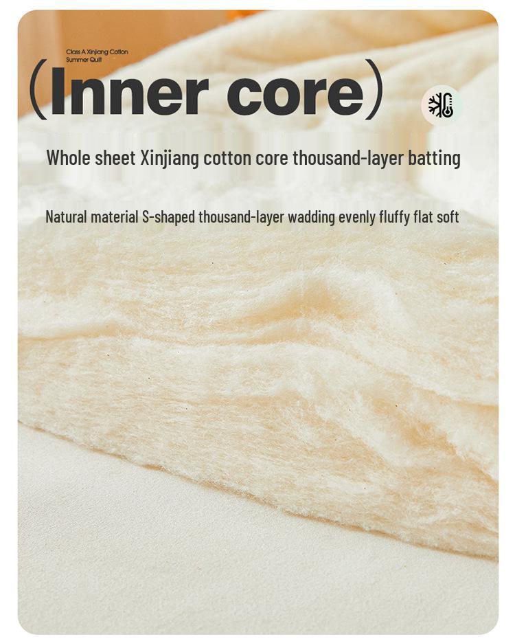 Xinjiang Cotton Summer Quilt: Lightweight, Machine-Washable, Thin Comforter for Dorms and Double Beds