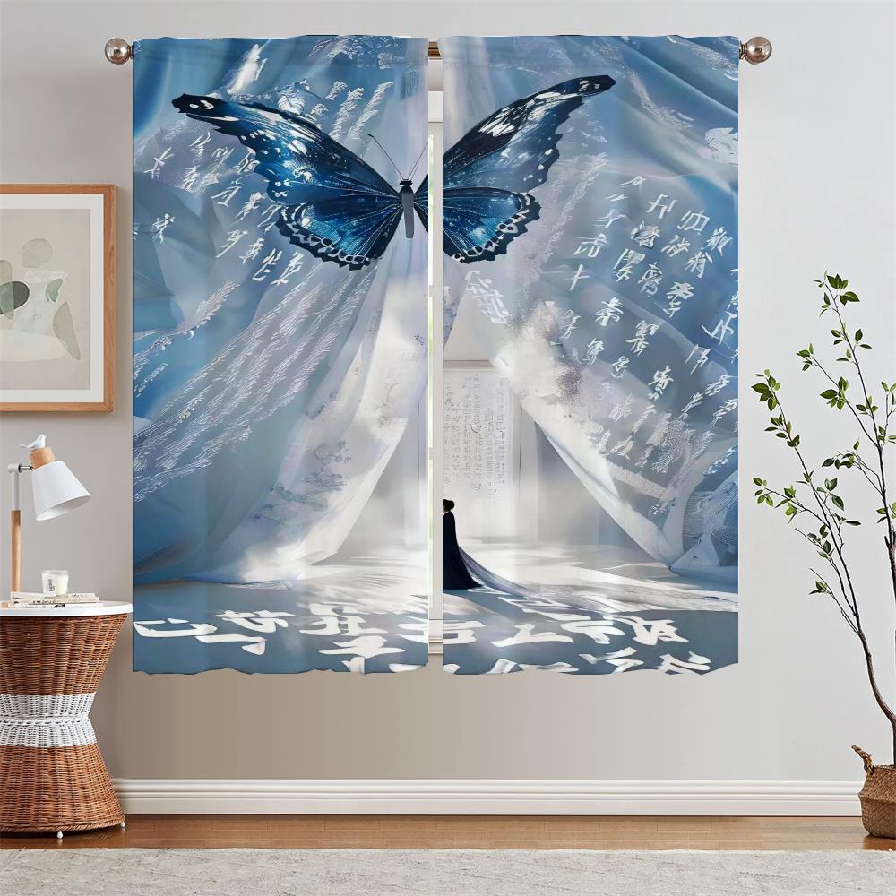 

Мифические щупальца бабочки Шторы готовые к использованию Дешевые вещи с бесплатной доставкой для домашнего интерьера Шторы для дома и украшения W50xH70cmx2pcs-CL