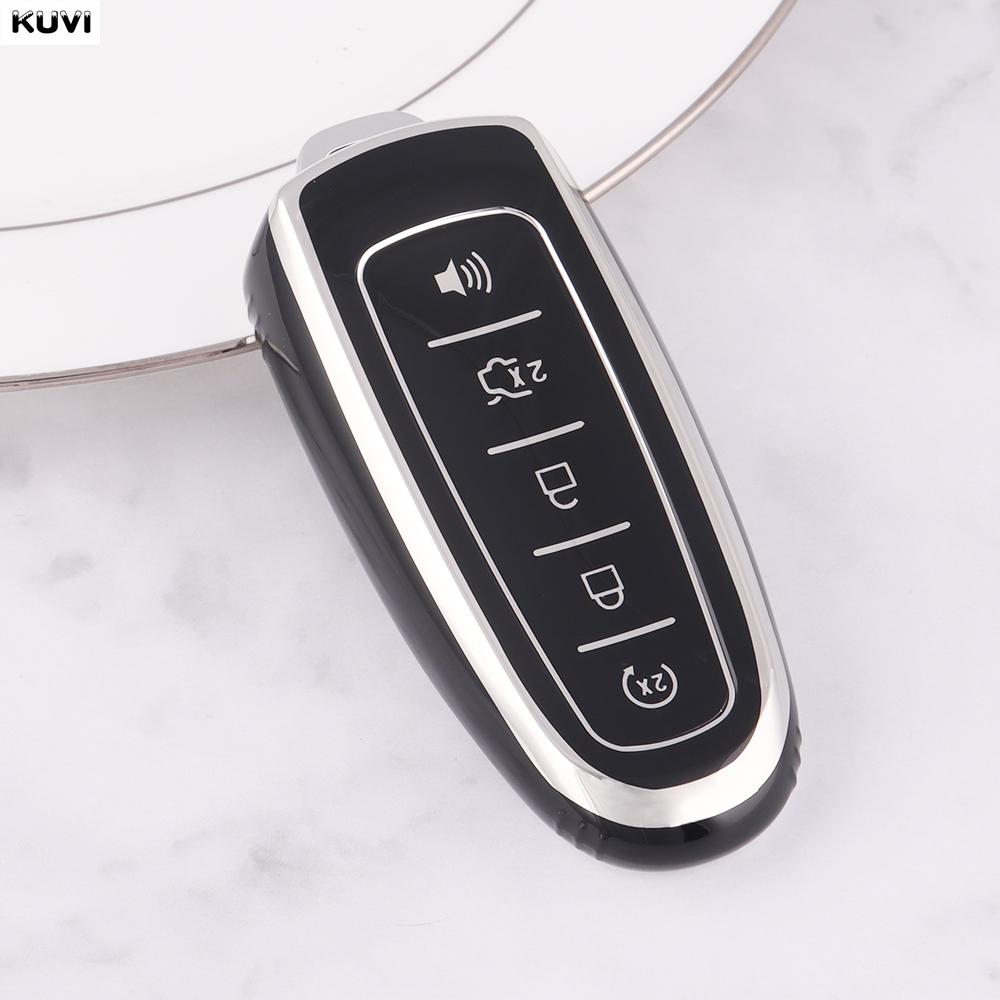 5 Knappar Ny TPU Bil Fjärrkontroll Nyckelring Fodral Skal Fobhållare För Ford Focus Edge Explorer Expedition C-Max Escape Flex