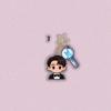 7pcs BTS Cartoon Suit Acrylic Keychain, Bangtan Boys Cartoon Figure with Army Bomb & Star Charm, Kpop ARMY Fans Bag Pendant