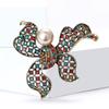 Vintage Strass Hohl Schleife Brosche Anstecknadel Für Damen Kleidung Mantel Accessoires Geschenke
