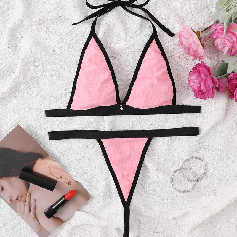 Sexy Floral Lace Lingerie Set Hollow Out Bow Knot Bra And Open Crotch Panties Suits Erotic Sexy Lingerie Women's Underwear Sets