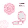 Portable Folding Rose Mirror: Compact HD Double-Sided Makeup Mirror with Flip-Top Design