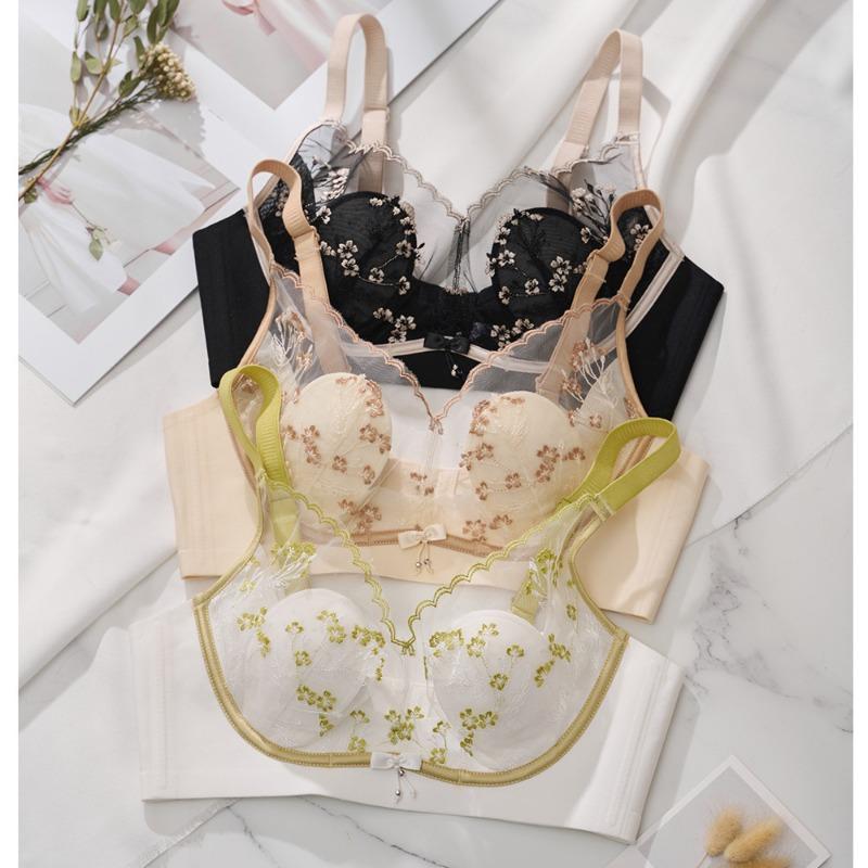 Lenjerie de corp sexy din dantela sutien reglabil cu inel de titan Push Up respirabil