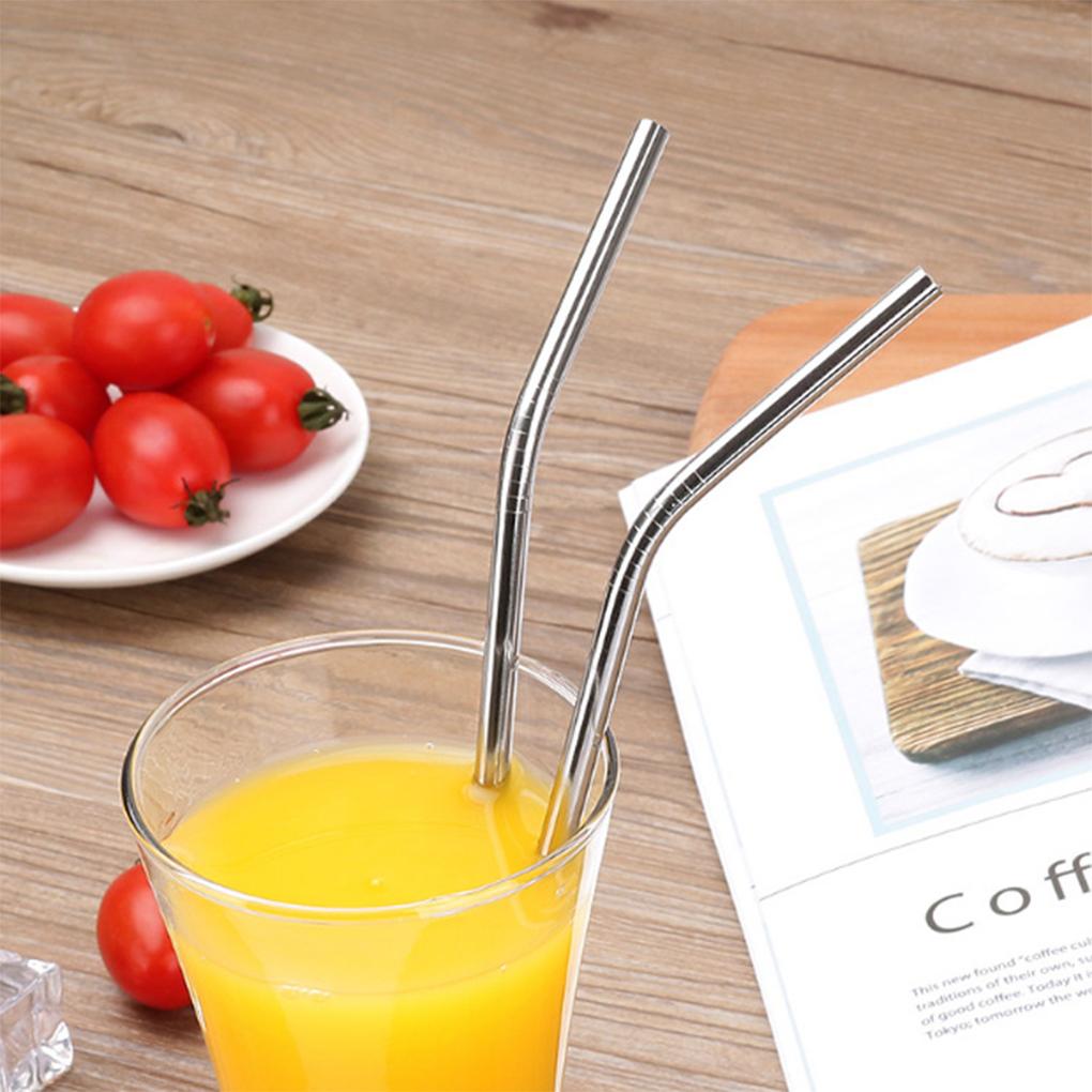 Stainless Steel Straws Metal Straw Bendy Straight Practical Bar Accessories Travel Utensils Dinner for Beverage Water