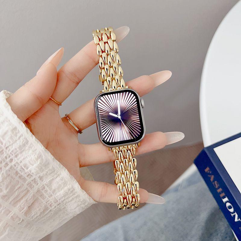 

Metal Strap for Apple Watch Band 49 46 45 44 42 41 40 38mm Luxury Repleacement Strap Bracelet Wristband for iWatch S10 9 8 7 6 5 iwatch S10 46mm золотий