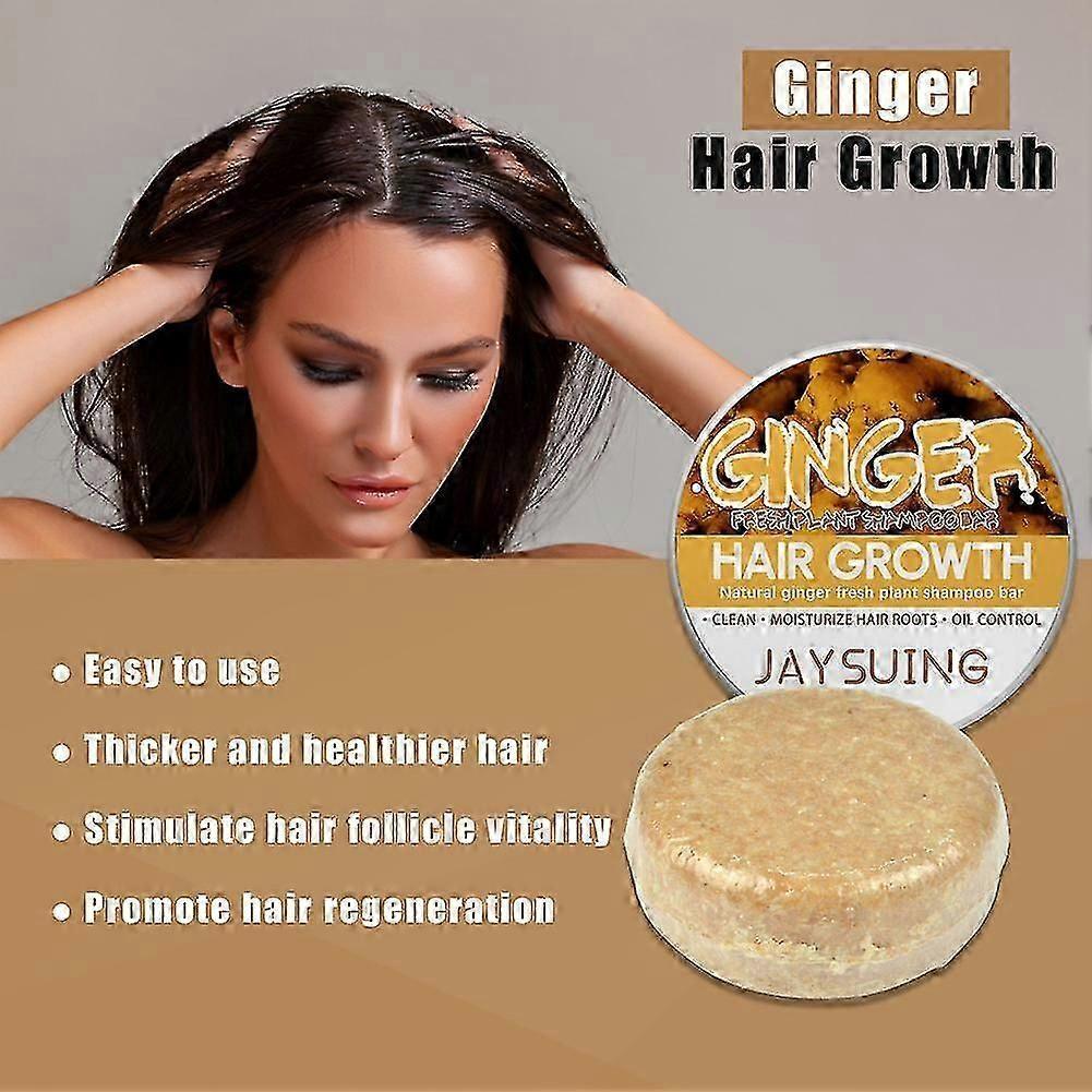 5x Ginger Hair Growth Shampoo Bar Soap Hair Regrowth Anti Hair Loss Damage Repair