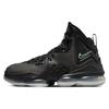 LeBron 19 Black Green Glow Unisex Sneakers Anthracite CZ0203-003