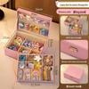 Girls' Hair Accessory Organizer: Large Leather Box with Drawer for Clips & Bands