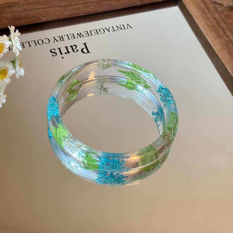 

Круглый браслет из смолы Маленький свежий темпераментный универсальный браслет Простая мода высокое чувство нишевые украшения