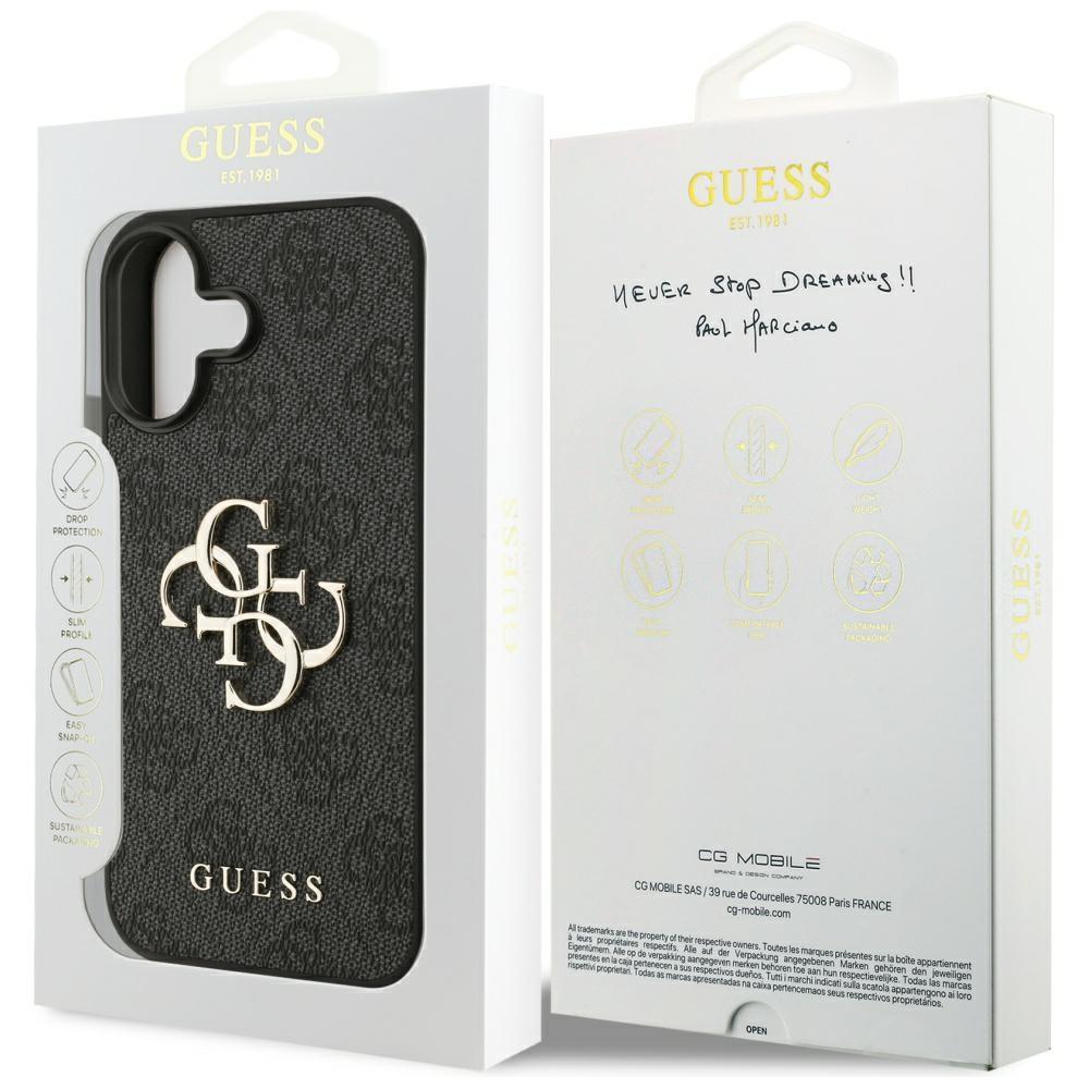 Coque Guess 4G Grand Logo pour iPhone 17 Noir