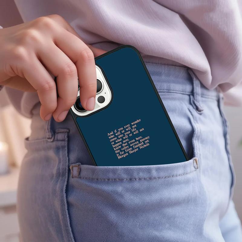 Aesthetics Chic Minimal Poems Phone Case For iPhone 17 Air 15 16e 14 13 Pro Max Coque 12 11 Pro Max PLUS cover