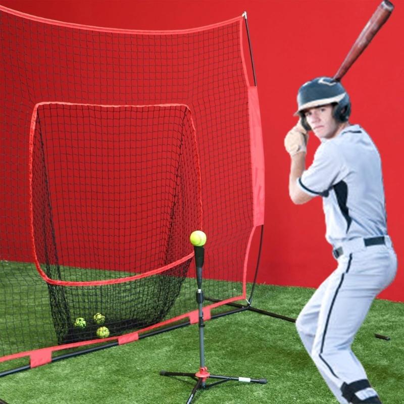 7x7ft Baseball Practice Net Nylon Baseball Replacement Net for Indoor Outdoor Easy Setups Practice Netting Enduring