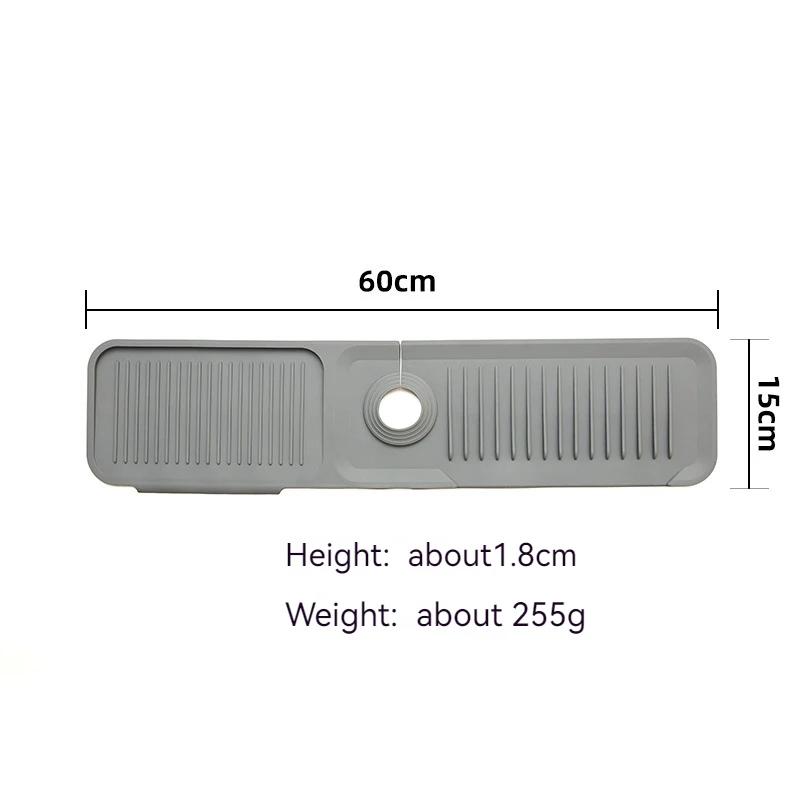 Thickened Version Food Grad Silicone Faucet Splashproof Water Pad Absorbent Pad Sink Anti-spray and Drain Water Retaining Pad