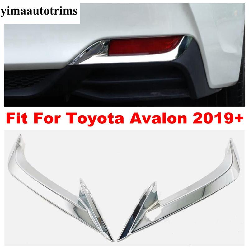 Rear Fog Lights Lamps Eyelid Eyebrow Decoration Cover Trim For Toyota Avalon - ABS Chrome Accessories Exterior