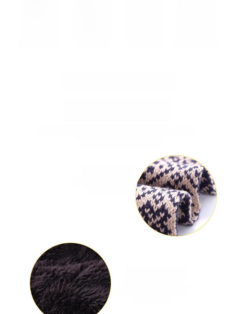 Winterstil: Europäischer und Amerikanischer Strickschal, Warmes Wollmützen- & Handschuhset