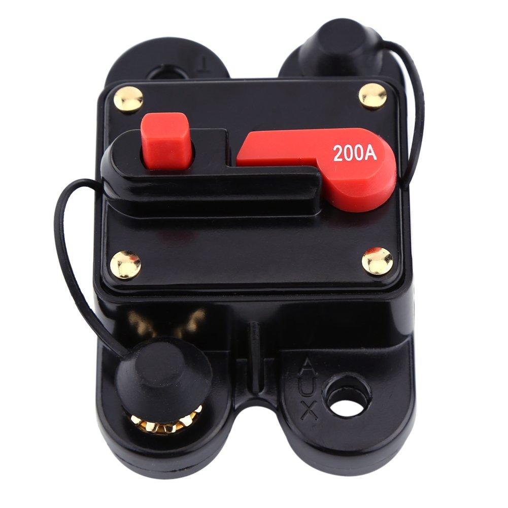 

Hilitand DC Circuit Breaker Reset Switch Reset Fuse 80-300A Breaker Fuse Circuit Breaker for Car Motorcycle (200A) 200A