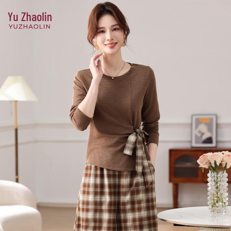 

Женский элегантный клетчатый комплект из двух предметов YUZHAOLIN 5XL