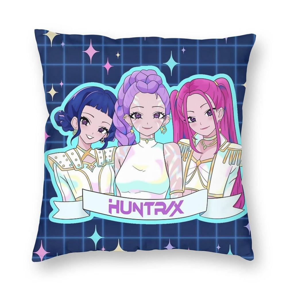 KPop Demon Hunters Pillowcase Printing Fabric Cushion Cover Gift Throw Pillow Case Cover Home Square 45X45cm