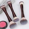 1Pc Dual-Ended Foundation & Blush Brush Soft Bristle, For All Skin Types Perfect For Flawless Application Of Liquid, Cream, And Powder Makeup Brush