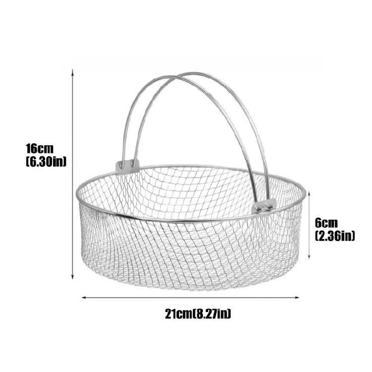 Professional Grade Air Fryers Mesh Insert Stainless Steel Basket With Handle For Fries and Chicken Wing