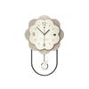 Ceas de perete decorativ cu flori Jiu Jiuda Cream