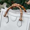 1-2pcs 2025 New Women Bag D-type Bamboo Handle DIY Handmade Handbag Handles Bag Accessories Handle Replacement