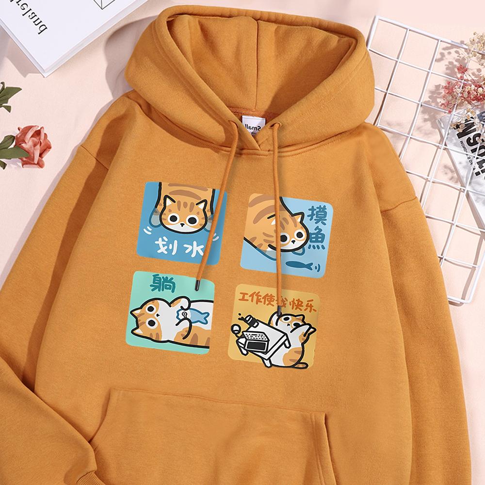 

Not Wanting To Work Seriously Men Women Hoody Warm Vintage Oversize Clothes Loose Casual Hoodies Fleece Crewneck Couple Pullover 3XL