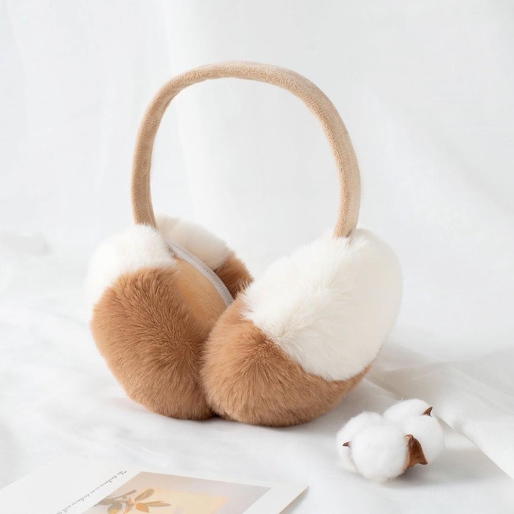 Windproof Faux Fur Ear Warmers Two Tone Foldable Earmuffs Stylish Thermal Ear Covers  Winter Season