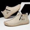 Autumn/Winter Men's Ankle Boots Large Size Zipper Men's Boots Outdoor Casual Hand Sewn Work Clothes Boots