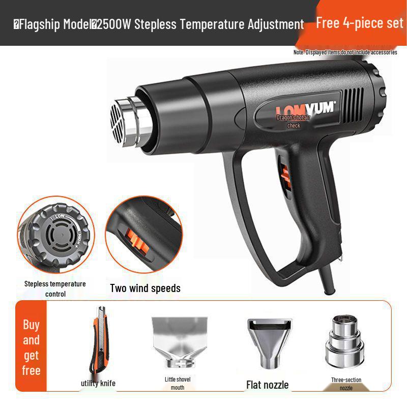 High-Power Digital Display Heat Gun for Industrial Use