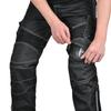Mens Motorcycle Riding Pants Oxford Fabric Waterproof High-Waist Adjustable Protective Trousers Street Off-Road Use