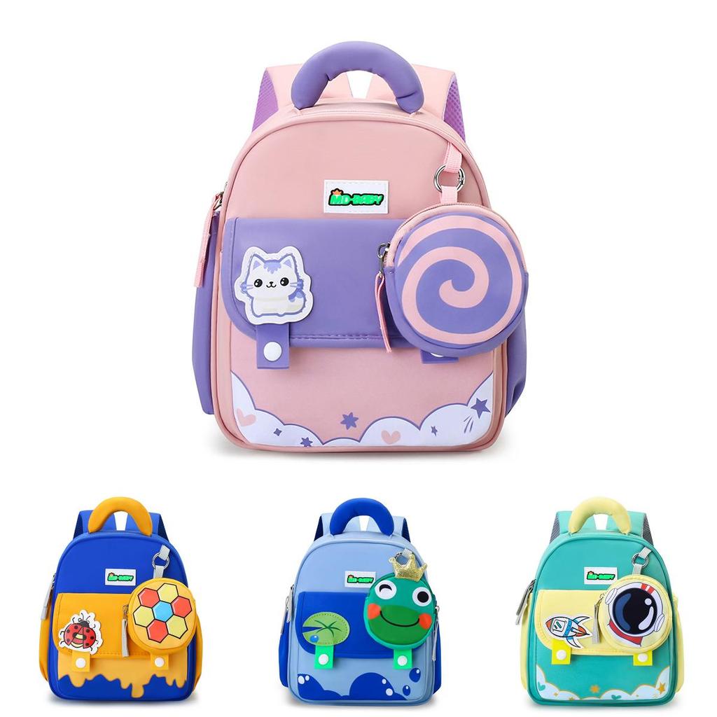 The Frog Prince Cartoon Kids Backpack With Breathable Nylon For Preschool Boys And Girls