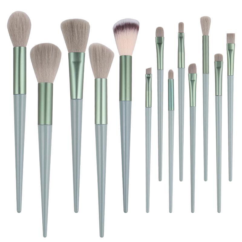 13-Piece Portable Makeup Brush Set: Soft Bristle Blush, Foundation, Eyeshadow Brushes & More