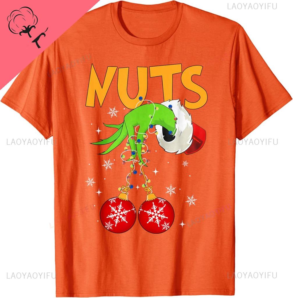 Chest Nuts Matching Chestnuts Christmas Snow Couples Unisex Tshirt Kawayi Harajuku Y2k Cotton Funny Shirt Print On Deunisexd