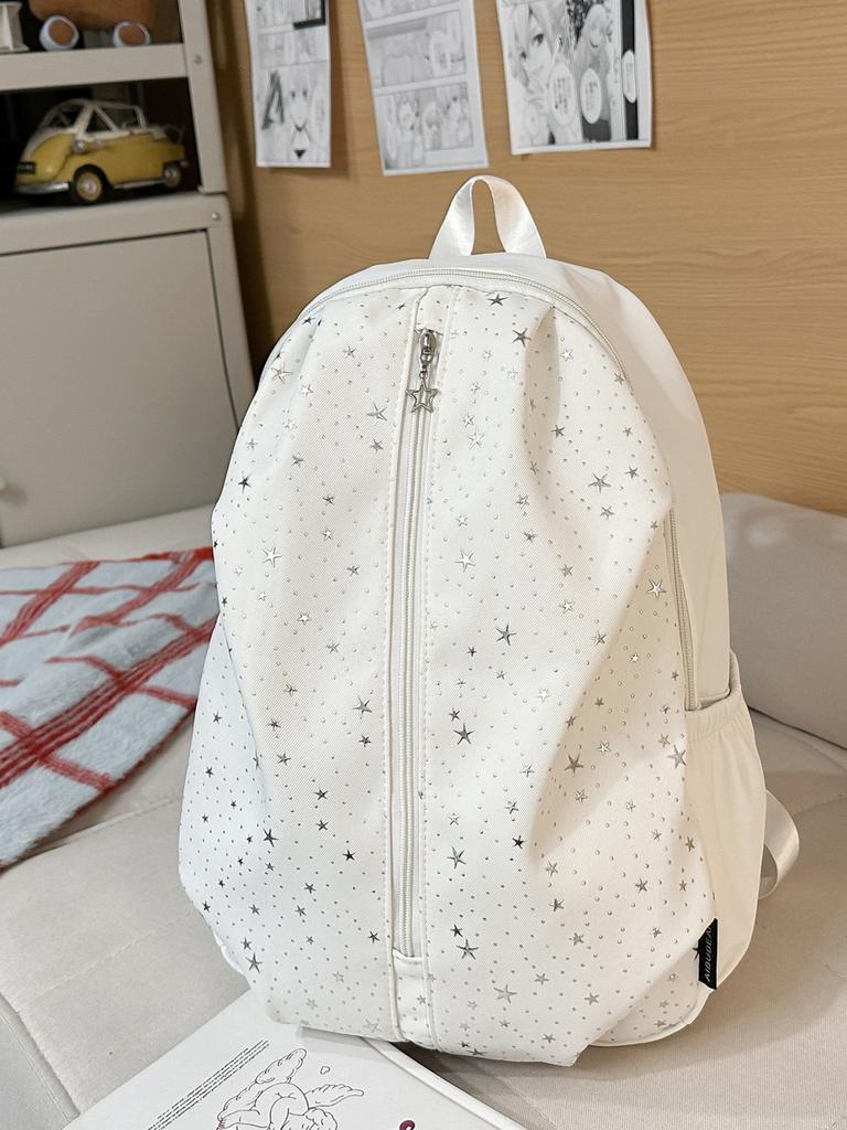 Starry Girl School Backpack With Nylon Material For Travel And Casual Use