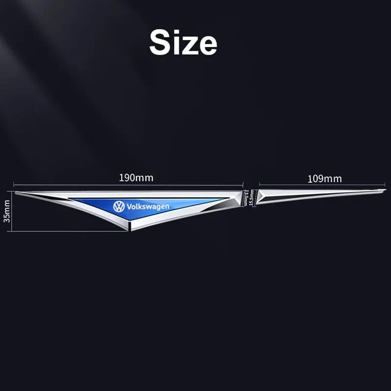 2PCS 3D Metal Car Fender Side Emblem Sticker for Volkswagen VW Rline GTI Passat Tiguan Golf 4 5 Sharan SR36 Scirocco Accessories