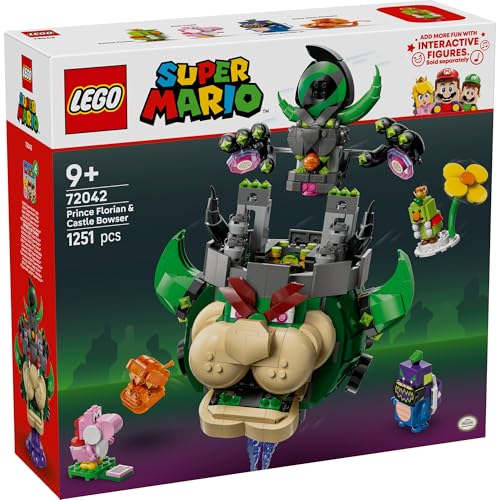 LEGO Super Mario: Prince Florian and Bowser's Castle Toy, Birthday Gift, Blocks, Boys and Girls, Ages 9, 10, and 11, Elementary School Students, Mario