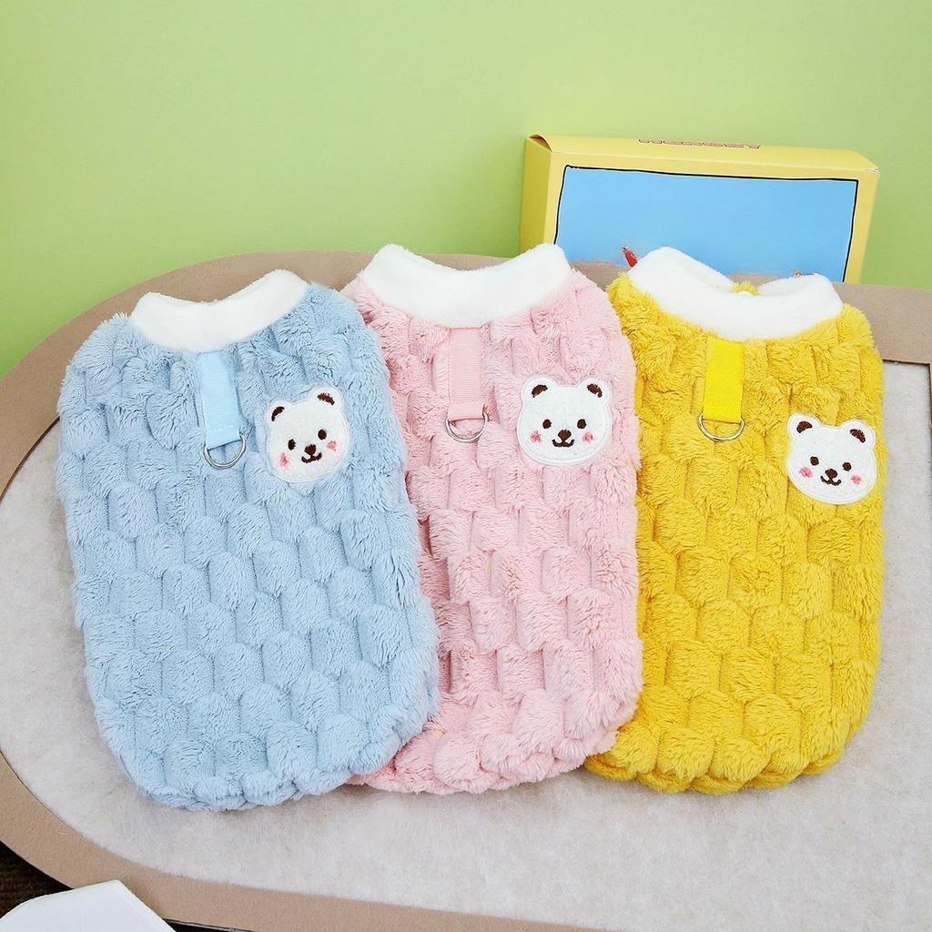 Vestiti per cani Vestiti per cani e gatti Autunno e inverno Articoli per animali domestici Teddy Cat Cappotto di cotone Scarab Velluto Gilet per tenersi al caldo
