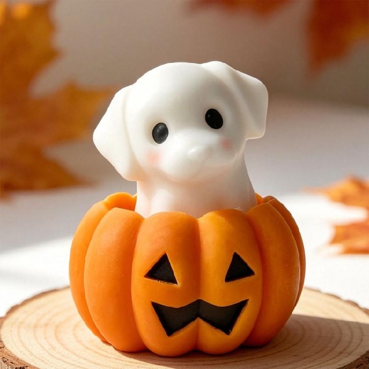 Easy Releases Silicone Mould for Halloweens Candle Pumpkin Specters Designs Crafting Supplies