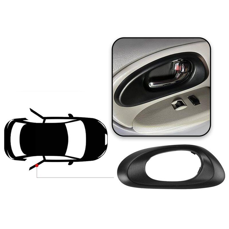 15214507 Rear Right Inside Interior Door Handle Trim Fit For Chevrolet Trailblazer 2002-2005 2006 2007 2008 2009 Black Plastic