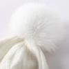Women 100% Pure Cashmere Beanie Hat Pom Pom Detail Cable Knit Winter Warm Soft Slouchy Skullies Cap Cold Weather Accessory