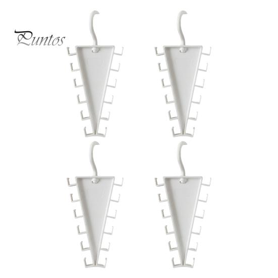 Scarf Hanger Hook V Shaped Double-Sided Closet Organizer, 360 Degree Rotating Multi-Layer Vertical Hanger, with Clutter Reduction Clothes 12 Non-Slip