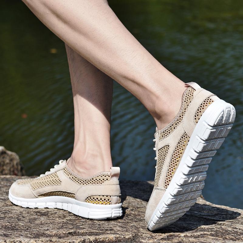 Casual Shoes New Summer Mesh Men Shoes Lightweight Breathable Fashion Loafers Outdoor Sneaker Flat Walking Shoes