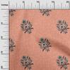 oneOone Cotton Flex Light Gray Fabric Leaves & Floral Block Dress Material Fabric Print Fabric By The Yard 40 Inch