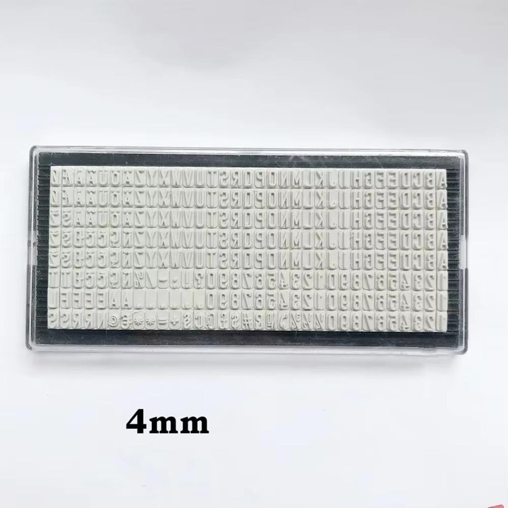 3mm 4mm 6.4mm Stamp Digital Letters Name Address DIY Stamp Board Stamp Letters Plate  School Office