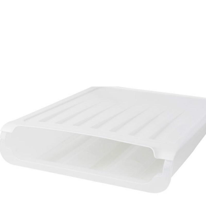 Refrigerator Egg Storage Box with Cover Automatic Rolling Sliding Egg Box Plastic Transparent Can Stack Duck Egg Preservation Box