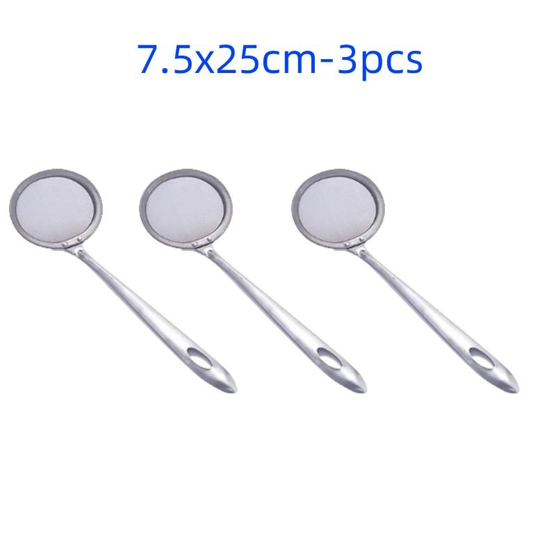 Kitchen Multi-functional Filter Spoon Stainless Steel Fine Mesh Wire Oil Skimmer Strainer Fried Food Net Kitchen Gadgets6